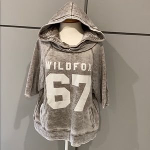 Wildfox 3/4 Sleeve Hooded Sweatshirt w/Pockets M